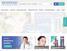 Tablet Screenshot of biodermis.com